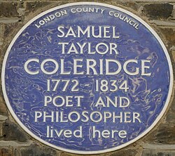 Blue plaque, 7 Addison Bridge Place, West Kensington, London
