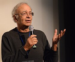 Singer at an effective altruism conference in Melbourne in 2015