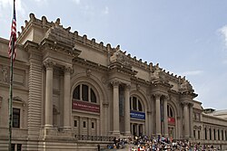 The Metropolitan Museum of Art in Manhattan. Museums are important forums for the display of visual art.
