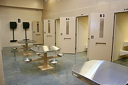 Cells at a modern prison in the United States