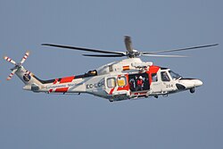 An AW139 helicopter of Spain's Sociedad de Salvamento y Seguridad Marítima