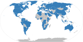 Map of international relations of Portugal