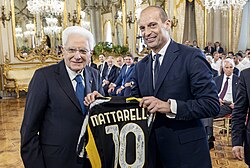 Allegri with Sergio Mattarella in 2024