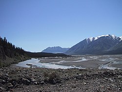 The Yukon (occasionally near the Alaskan border) was a common setting for Northern fiction.