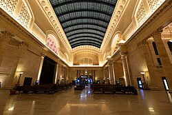 Chicago Union Station, Amtrak's busiest station not on the Northeast Corridor and main hub for long-distance services