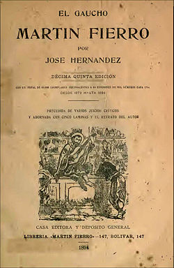 Martín Fierro, Hernández's magnum opus.