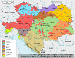 An ethnic map of Austria-Hungary, 1910