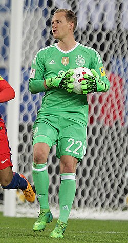 Ter Stegen during his performance in the 2017 FIFA Confederations Cup final against Chile