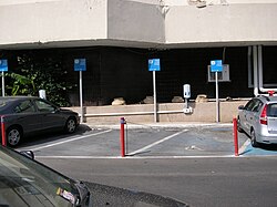 Better Place charging stations outside the Leonardo Club Hotel in Tiberias.