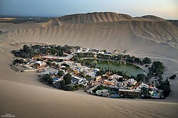 Huacachina, in Ica, the only natural oasis in South America