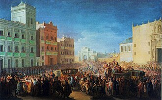 Triumphal welcome of Ferdinand at Valencia, 1815