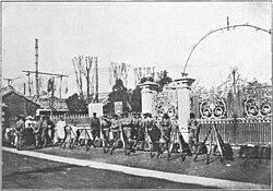 Japanese authorities blockading Tapgol Park (1919)