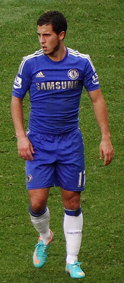 Hazard playing for Chelsea in 2012