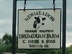 Sign outside Newmeadow farm, Auldearn