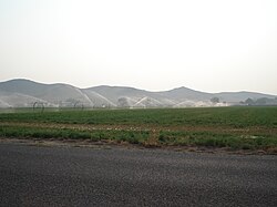 Watering an alfalfa field