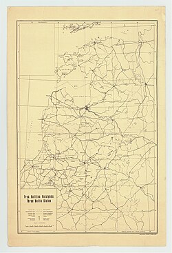 The international boundaries of Estonia, Latvia and Lithuania in 1935