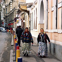 Two Orthodox Christian Romanies in Cluj-Napoca, Romania
