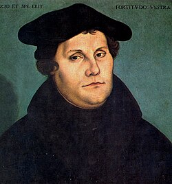 Portrait of Martin Luther by Lucas Cranach the Elder