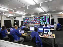 Production set of the FIFA international broadcast centre during the event