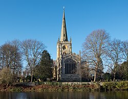 Holy Trinity Church, Stratford-upon-Avon, where Shakespeare was baptised and is buried