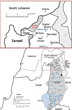 Map of the Shebaa farms