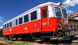 Romanian Class 77 Malaxa DMU in Câmpulung Moldovenesc, 2006