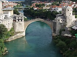 Stari Most (Old Bridge) in Mostar (1557–1566) is one of the most celebrated Ottoman monuments in the Balkans.[300]