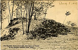 A postcard of the ruins of Fort Panmure, 1907