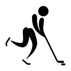 Pictogram used to identify ice hockey at the Winter Olympic Games