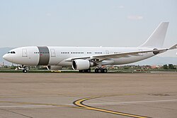 VIP aircraft Airbus A330 of Qatar Amiri Flight taxiing at Zagreb Airport