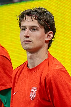 In 2020, Brenden Aaronson was named to the MLS Best XI. He has earned 57 caps with the USMNT and was selected to the 2022 FIFA World Cup squad.