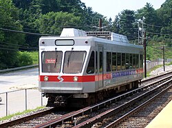 SEPTA Metro's M at the Gulph Mills station in Gulph Mills
