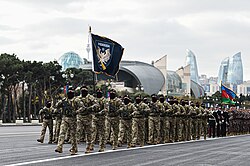 Members of the Special Forces of Azerbaijan during the Baku Victory Parade of 2020