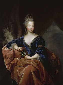 Philippe's wife, Françoise Marie de Bourbon, youngest daughter of Madame de Montespan, by François de Troy.