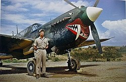 The Flying Tigers and P-40 Warhawk in Kunming Air Base, 1944
