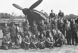 Hurricane night fighter pilots of No. 486 Squadron at Wittering in 1942