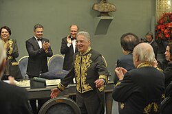 Cardoso during his induction ceremony at the Brazilian Academy of Letters, 10 September 2013
