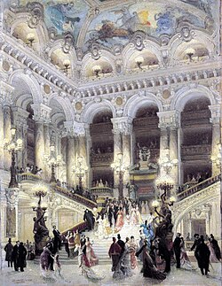 The foyer of Charles Garnier's Opéra, Paris, opened 1875