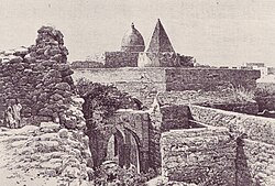 Engraving of the 13th century Fakr ad-Din Mosque built by Fakr ad-Din, the first Sultan of the Sultanate of Mogadishu
