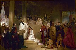 Baptism of Pocahontas, painted in 1840 by John Gadsby Chapman