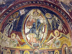 Apse fresco of Sant Miquel d'Engolasters church, painted by Mestre de Santa Coloma during the 12th century[46]