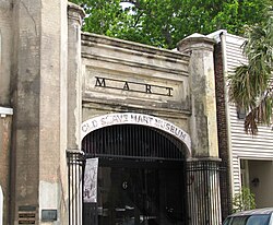 The former German Fire Co. Engine House and Old Slave Mart Museum, at 8 and 6 Chalmers Street, respectively, were built in 1859.