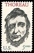 Henry David Thoreau on a 1967 stamp