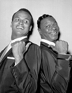 Belafonte with Nat King Cole in 1957