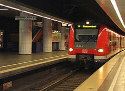 Munich's S-Bahn at the Marienplatz station