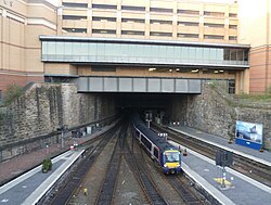 Train arriving at the station (2012)