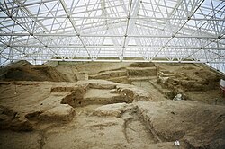 Archaeological site of Çatalhöyük in the Konya Plain in Turkey