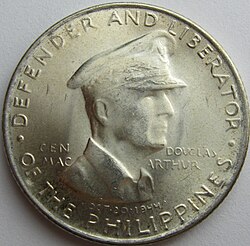 MacArthur was the subject of two different legal tender commemorative coins in the Philippines in 1947. Filipino coins of MacArthur were also struck in 1980, the 100th anniversary of his birth, and in 2014, the 70th anniversary of the Leyte landings.