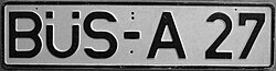 Licence plate from the municipality of Büsingen, 1970s