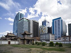 Downtown Ulaanbaatar near Choijin Lama Temple in 2017